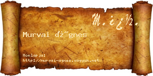 Murvai Ágnes névjegykártya